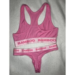 Bamboo Brand women’s Underwear Bra Pink Set sizes Small/Medium